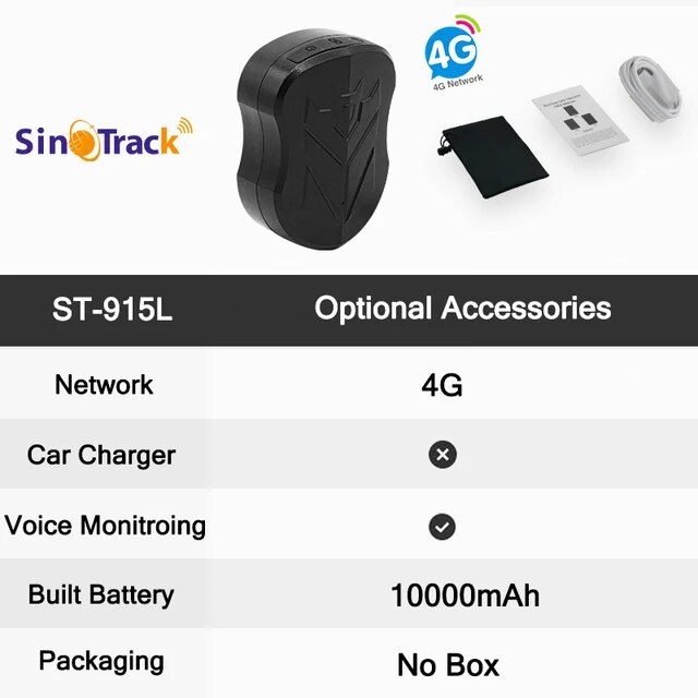 4 그램 방수 GPS 추적기 ST-905/ST-915 추적 로케이터 자석 긴 대기 10000mAH 배터리 실시간 위치 추천