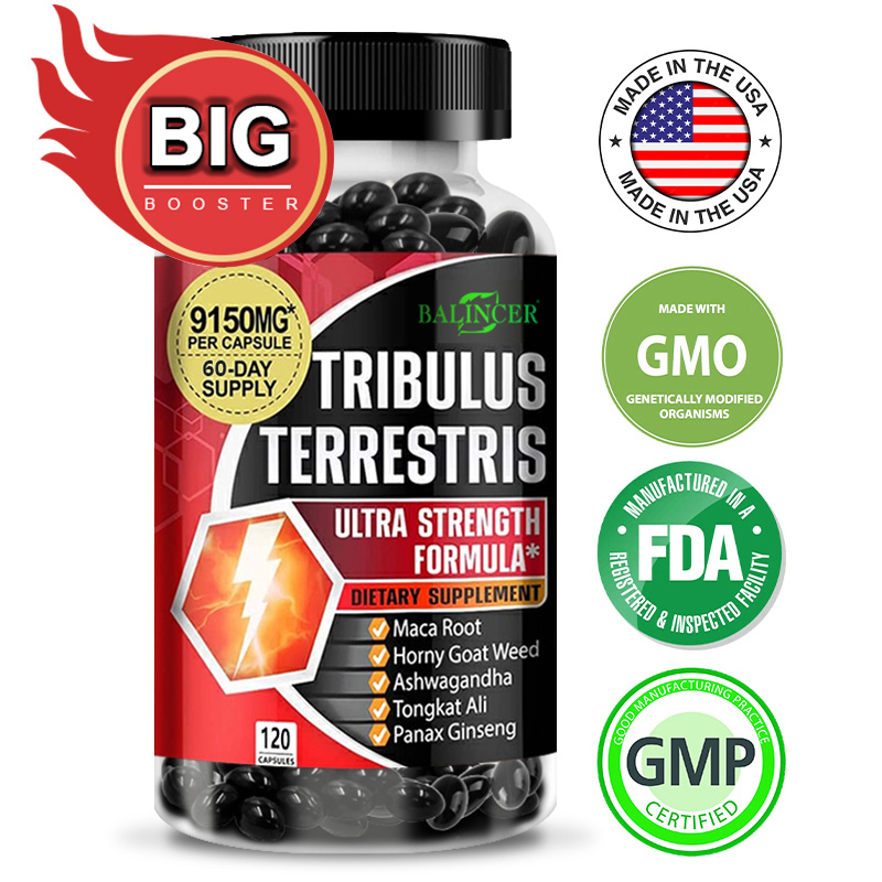 Tribulus Terrestris 추출물 – 에너지, 성능, 기분 개선, 호르몬 균형을 위한 최대 효능, 테스토스테론 부스터 및 에스트로겐 차단제 지원 – 120 캡슐 추천